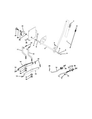 Lift Assembly Diagram and Parts List for 917275660  Craftsman Lawn Tractor