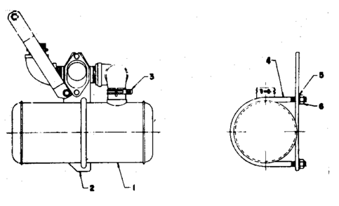 Muffler Assembly Diagram and Parts List for 58032084  Craftsman Engine