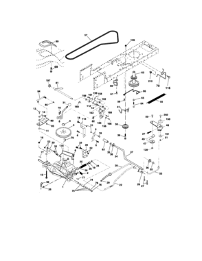 Ground Drive Diagram and Parts List for 917276815  Craftsman Lawn Tractor
