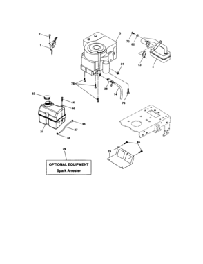 Engine Diagram and Parts List for 917274751  Craftsman Lawn Tractor