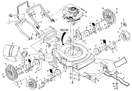 Replacement Parts Diagram and Parts List for 917380390  Craftsman Lawn Mower