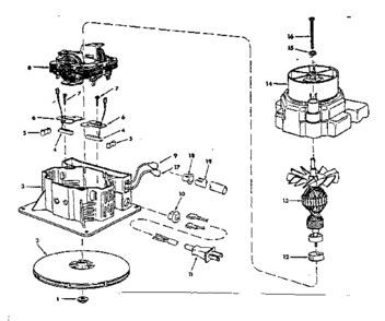 Motor Diagram and Parts List for 113179171  Craftsman Filters & Accessories
