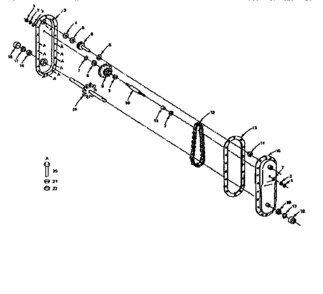 Transmission - Tine Diagram and Parts List for 917299660  Craftsman Tiller