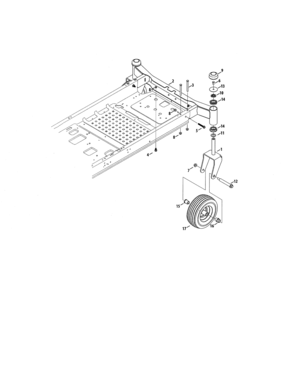 Wheel Assembly Diagram and Parts List for 247204111  Craftsman Engine