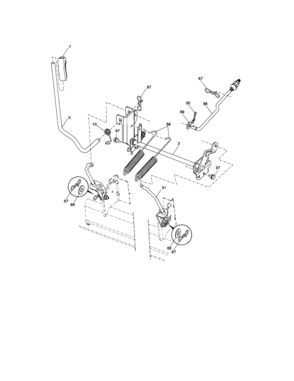Lift Assembly Diagram and Parts List for 917276905  Craftsman Lawn Tractor