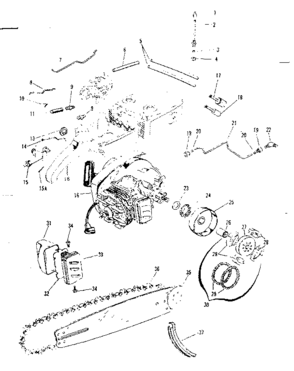 Chain/bar And Oil/fuel Parts Diagram and Parts List for 917351371  Craftsman Chainsaw