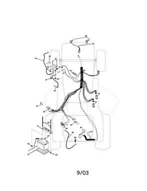Electrical Diagram and Parts List for 917273850  Craftsman Lawn Tractor