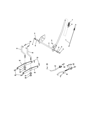 Lift Assembly Diagram and Parts List for 917274820  Craftsman Lawn Tractor