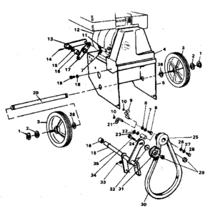 Motor Mount Assembly Diagram and Parts List for 536886400  Craftsman Snow Blower