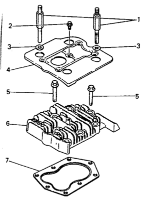 Cylinder Head System Diagram and Parts List for 636299950  Craftsman Engine