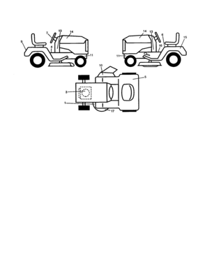 Decals Diagram and Parts List for 917277152  Craftsman Lawn Tractor