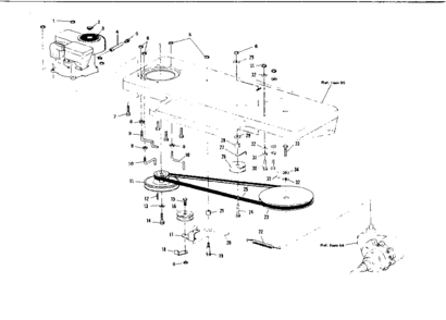 Engine Diagram and Parts List for 536963700  Craftsman Lawn Mower