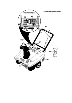 Decals Diagram and Parts List for C950-52735-0  Craftsman Snow Blower