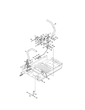 Lapbar Levers Diagram and Parts List for 247270500  Craftsman Engine