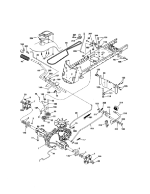 Ground Drive Diagram and Parts List for 917986451  Craftsman Lawn Tractor