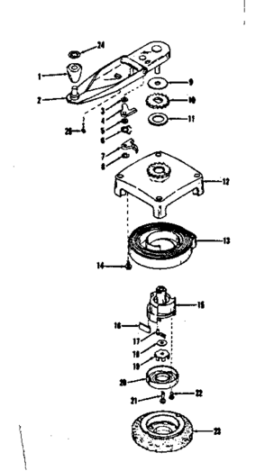 Self Starter No.30135 Diagram and Parts List for 143102111  Craftsman Engine