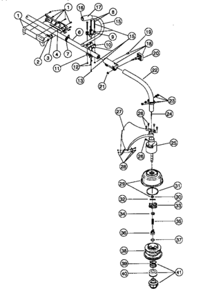 Part Location Diagram of 612831 Husqvarna GRIP, HANDLE