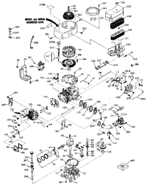 Engine Diagram and Parts List for 143436042  Craftsman Engine