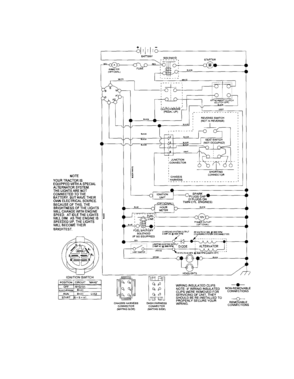 Schematic Diagram-tractor Diagram and Parts List for 917286130  Craftsman Lawn Tractor