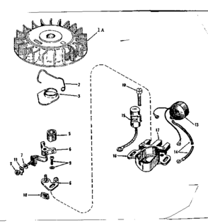 Model 143.123091 Uses Magneto No. 610665 Diagram and Parts List for 143123091  Craftsman Engine