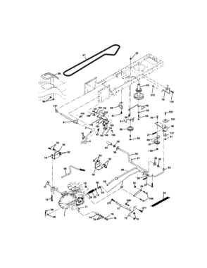 Ground Drive Diagram and Parts List for 917273143  Craftsman Lawn Tractor