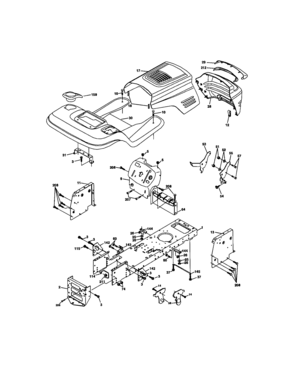 Chassis And Enclosures Diagram and Parts List for 917271733  Craftsman Lawn Tractor