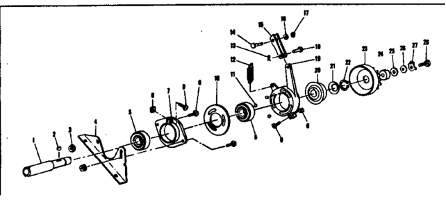 Clutch Diagram and Parts List for 53681893  Craftsman Lawn Mower