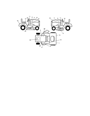 Decals Diagram and Parts List for 917273611  Craftsman Lawn Tractor