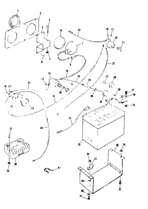 Electrical System Diagram and Parts List for 13196601  Craftsman Engine