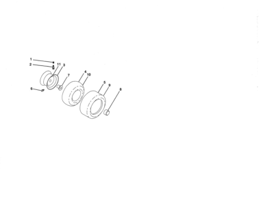 Wheels & Tires Diagram and Parts List for 917250841  Craftsman Lawn Tractor