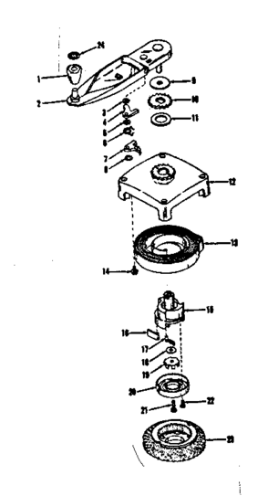 Self Starter No.29295 Diagram and Parts List for 143102100  Craftsman Engine