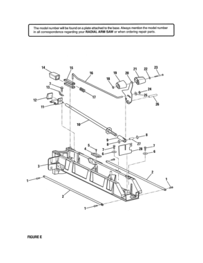 Arm Diagram and Parts List for 9058  Craftsman Saw