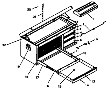 Part Location Diagram of A13135CGY Craftsman Drawer