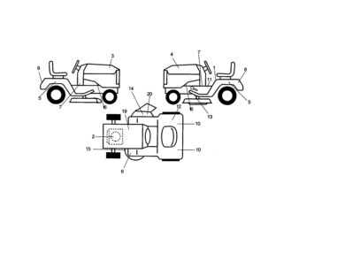 Decals Diagram and Parts List for 917259070  Craftsman Lawn Tractor
