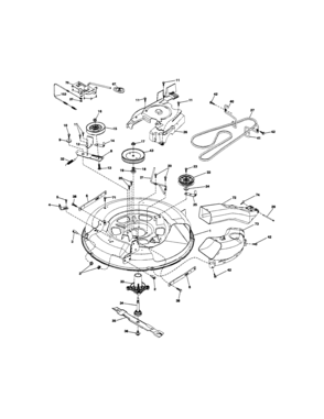 Mower Deck Diagram and Parts List for 917280350  Craftsman Lawn Tractor