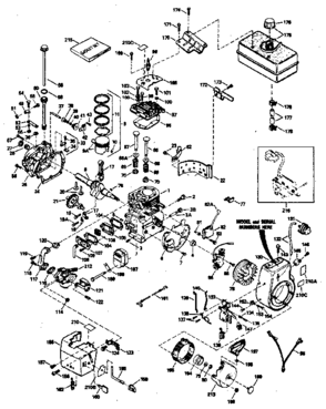 Engine Diagram and Parts List for 143796102  Craftsman Engine