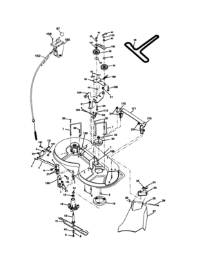 Mower Diagram and Parts List for 917277270  Craftsman Lawn Tractor