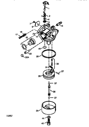 Replacement Parts Diagram and Parts List for 143640025B  Craftsman Lawn Mower