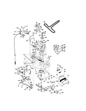Mower Deck Diagram and Parts List for 917272055  Craftsman Lawn Tractor