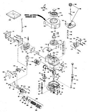 Replacement Parts Diagram and Parts List for 143394102  Craftsman Engine