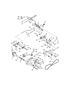 Ground Drive Diagram and Parts List for 917276052  Craftsman Lawn Tractor