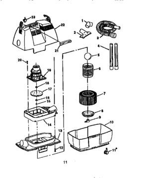 Unit Diagram and Parts List for 113177581  Craftsman Filters & Accessories