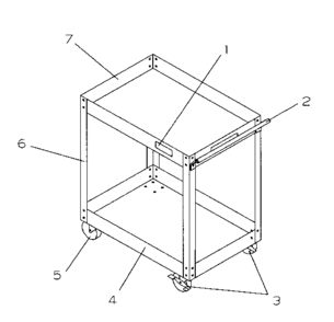 Chest Diagram and Parts List for 706593452  Craftsman Tool Stand & Cart