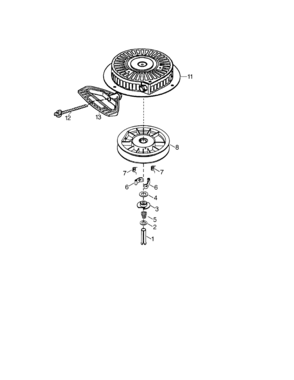 Rewind Starter Diagram and Parts List for 143021101  Craftsman Engine