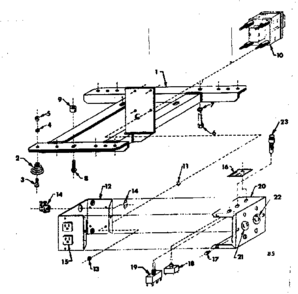 Mounting Base Diagram and Parts List for 580320720  Craftsman Engine
