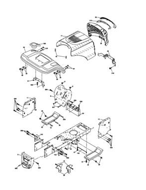 Chassis And Enclosures Diagram and Parts List for 917276392  Craftsman Lawn Tractor