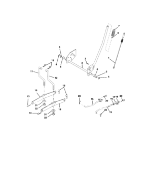 Lift Assembly Diagram and Parts List for 917273752  Craftsman Lawn Tractor