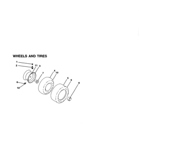 Wheels And Tires Diagram and Parts List for 917259090  Craftsman Lawn Tractor