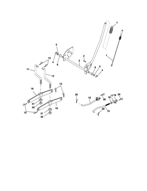 Lift Assembly Diagram and Parts List for 917275670  Craftsman Lawn Tractor