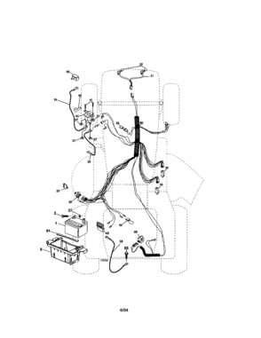 Electrical Diagram and Parts List for 917273812  Craftsman Lawn Tractor